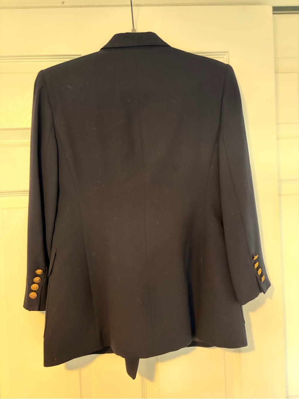 Lauren Ralph Lauren Black Blazer with Gold Embroidered Crest - Picture 5 of 8